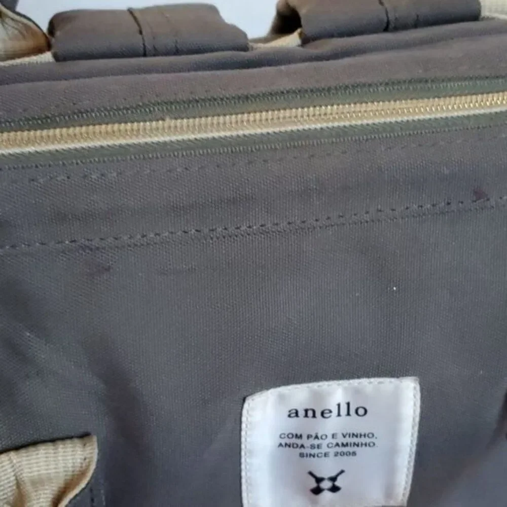 Anello Backpack Bag Structured Japanese GRAY Canvas Laptop Tablet Work School